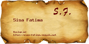 Sisa Fatima névjegykártya